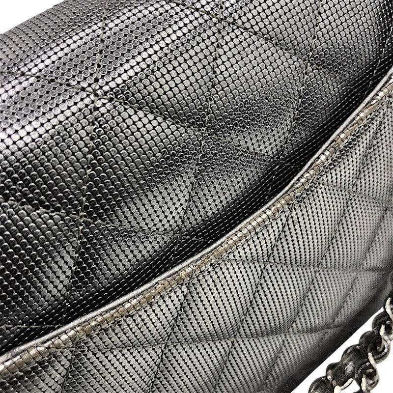 シャネル CHANEL マトラッセ25 21番台 A01112 シルバー×SV金具 レザー レディース ショルダーバッグ