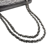 シャネル CHANEL マトラッセ25 21番台 A01112 シルバー×SV金具 レザー レディース ショルダーバッグ