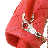 シャネル CHANEL ココハンドルXXS AS2215 オレンジ　ゴールド金具 キャビアスキン レディース ショルダーバッグ