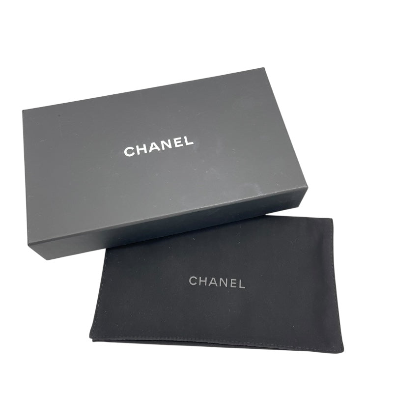 シャネル CHANEL マトラッセラウンドジップ グリーン キャビアスキン レディース 二つ折り財布