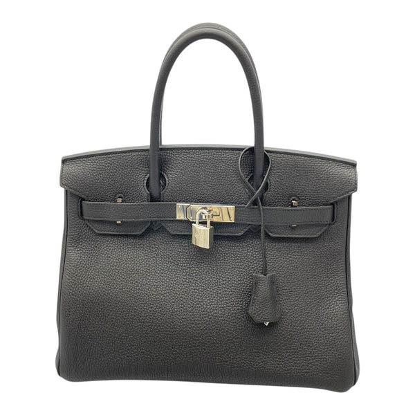 エルメス HERMES バーキン30 Y刻 ブラック×シルバー金具 トゴ レディース ハンドバッグ