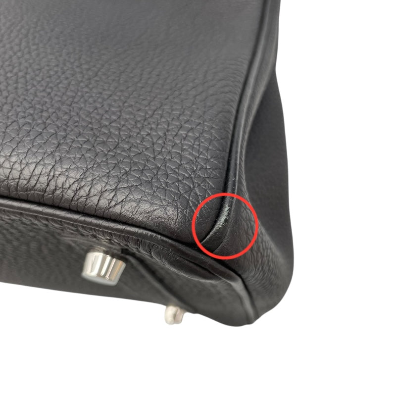 エルメス HERMES バーキン30 Y刻 ブラック/シルバー金具 トゴ レディース ハンドバッグ