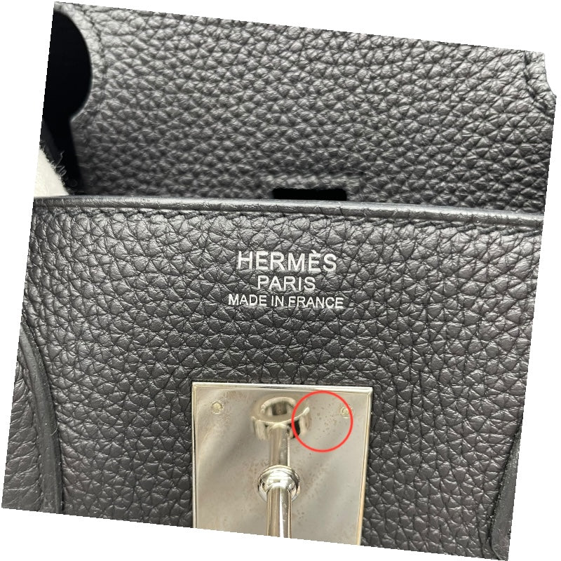 エルメス HERMES バーキン30 Y刻 ブラック/シルバー金具 トゴ レディース ハンドバッグ