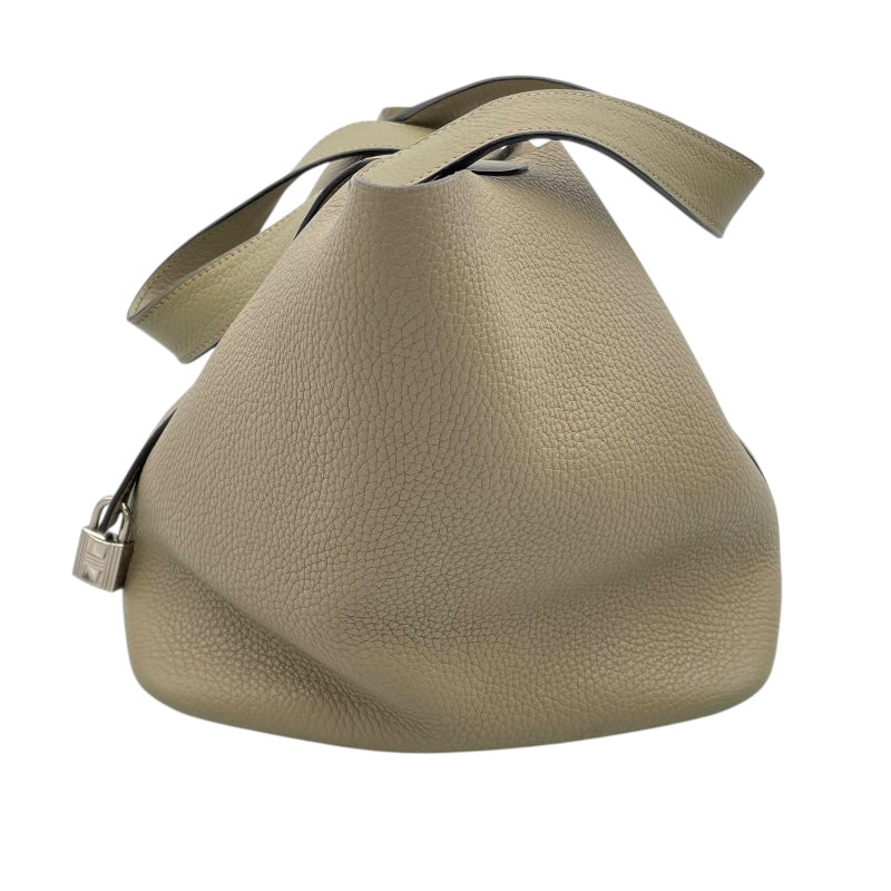 エルメス HERMES ピコタンロックMM X刻 セージ/SV金具 トリヨン レディース ハンドバッグ