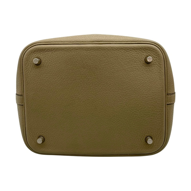 エルメス HERMES ピコタンロックMM X刻 セージ/SV金具 トリヨン レディース ハンドバッグ