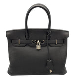 エルメス HERMES バーキン30 U刻 ブラック/SV金具 トゴ レディース ハンドバッグ