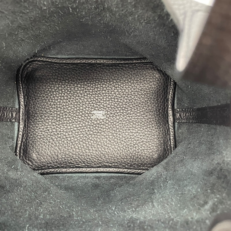エルメス HERMES ピコタンロックPM □N刻 ブラック×SV金具 トリヨンクレマンス レディース ハンドバッグ