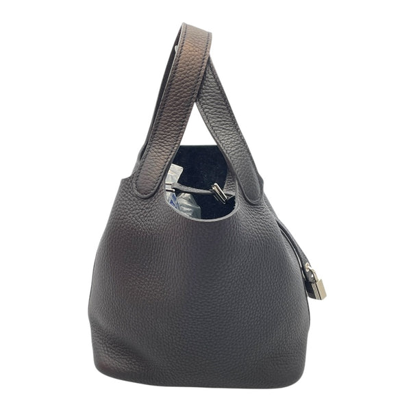 エルメス HERMES ピコタンロックPM □N刻 ブラック×SV金具 トリヨンクレマンス レディース ハンドバッグ