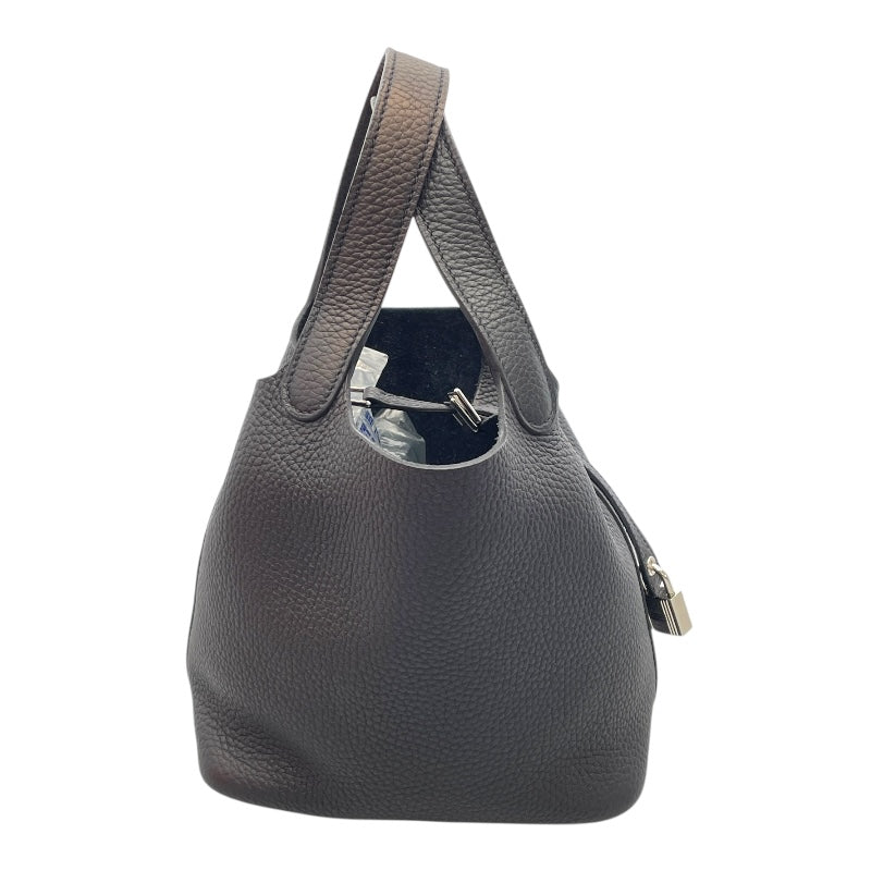 エルメス HERMES ピコタンロックPM □N刻 ブラック×SV金具 トリヨンクレマンス レディース ハンドバッグ
