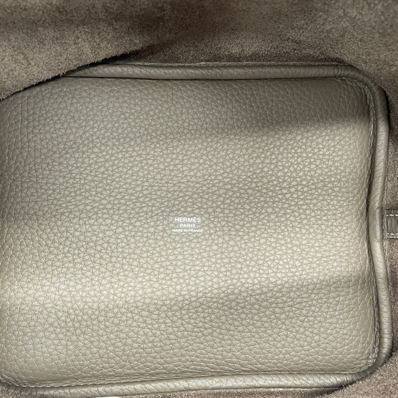 エルメス HERMES ピコタンロックMM W刻 グレー×SV金具 トリヨンクレマンス/エトゥープ レディース ハンドバッグ