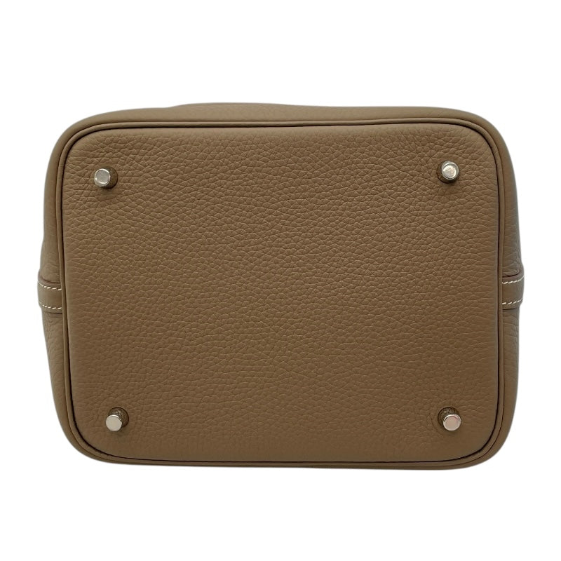 エルメス HERMES ピコタンロックMM W刻 グレー×SV金具 トリヨンクレマンス/エトゥープ レディース ハンドバッグ