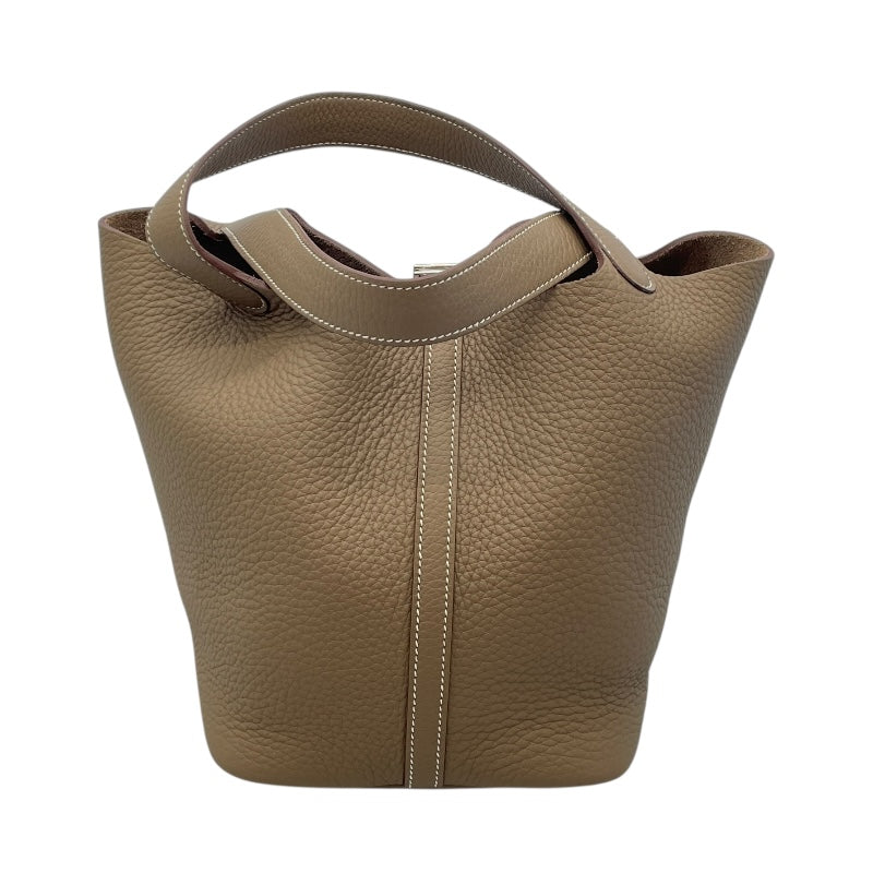 エルメス HERMES ピコタンロックMM W刻 グレー×SV金具 トリヨンクレマンス/エトゥープ レディース ハンドバッグ