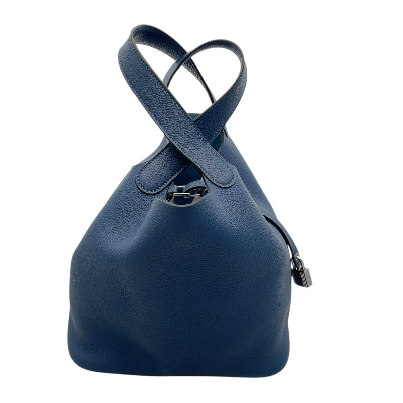 エルメス HERMES ピコタンロックMM Y刻 ディープブルー/SV金具