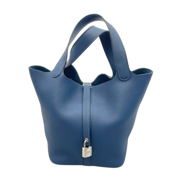 エルメス HERMES ピコタンロックMM Y刻 ディープブルー/SV金具