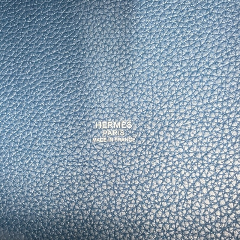 エルメス HERMES ピコタンロックMM Y刻 ディープブルー/SV金具 トリヨンクレマンス レディース ハンドバッグ