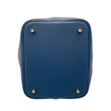 エルメス HERMES ピコタンロックMM Y刻 ディープブルー/SV金具 トリヨンクレマンス レディース ハンドバッグ