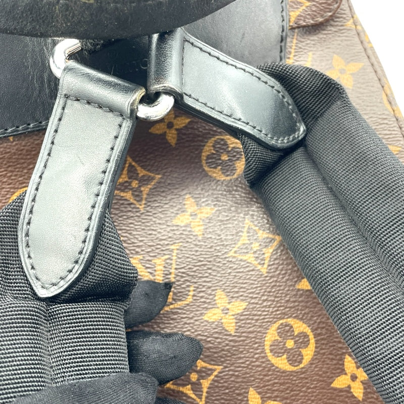 ルイ・ヴィトン LOUIS VUITTON クリストファー MM M43735 ブラウン　シルバー金具 モノグラムマカサー メンズ リュック・デイパック