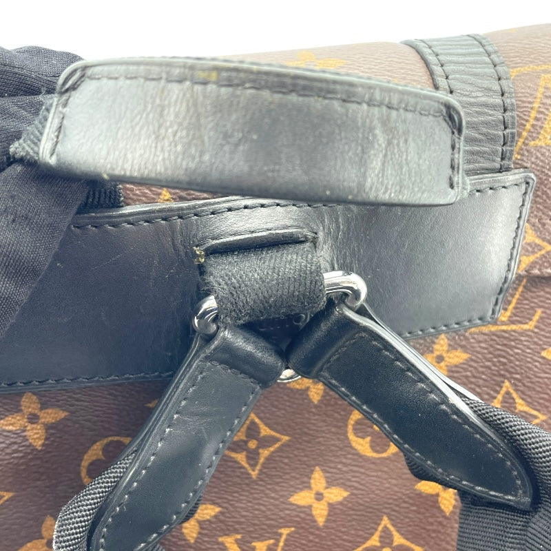 ルイ・ヴィトン LOUIS VUITTON クリストファー MM M43735 ブラウン　シルバー金具 モノグラムマカサー メンズ リュック・デイパック