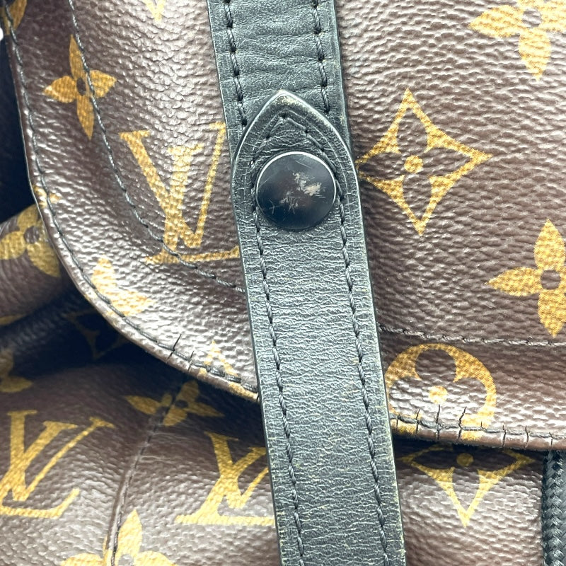 ルイ・ヴィトン LOUIS VUITTON クリストファー MM M43735 ブラウン　シルバー金具 モノグラムマカサー メンズ リュック・デイパック