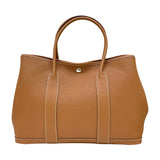 エルメス HERMES ガーデンパーティPM Y刻印 ゴールド シルバー金具 カントリー レディース ハンドバッグ