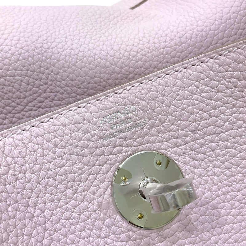 エルメス HERMES リンディ26 ヴェルソ W刻印 モーヴペール×ナタ シルバー金具 トリヨンクレマンス レディース ハンドバッグ