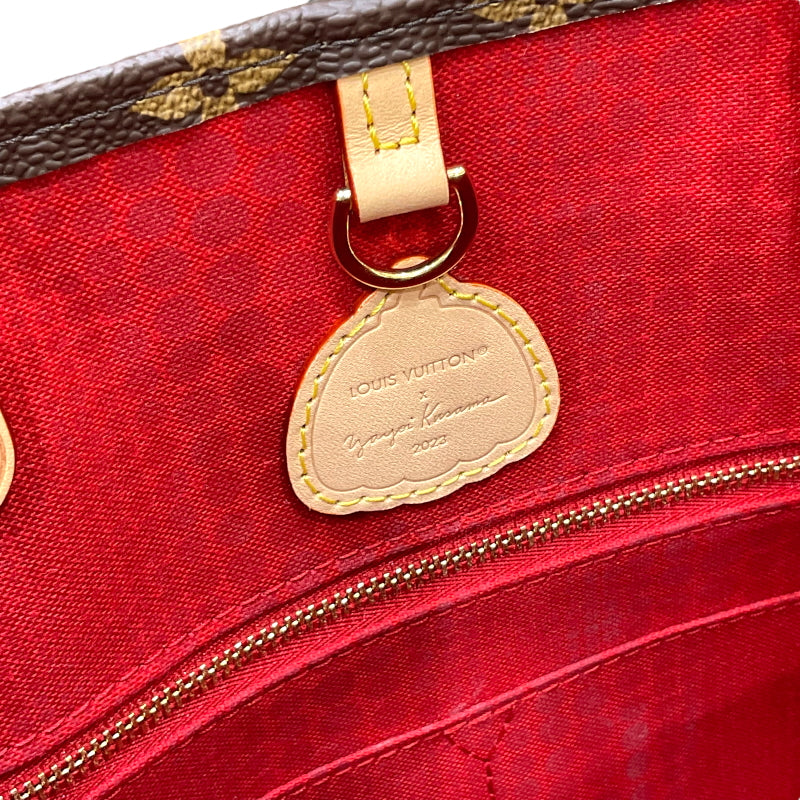 ルイ・ヴィトン LOUIS VUITTON オンザゴーMM 草間彌生コラボ M46379 ブラウン モノグラム・キャンバス/レザー レディース トートバッグ