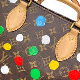 ルイ・ヴィトン LOUIS VUITTON オンザゴーMM 草間彌生コラボ M46379 ブラウン モノグラム・キャンバス/レザー レディース トートバッグ
