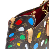 ルイ・ヴィトン LOUIS VUITTON オンザゴーMM 草間彌生コラボ M46379 ブラウン モノグラム・キャンバス/レザー レディース トートバッグ