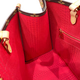 ルイ・ヴィトン LOUIS VUITTON オンザゴーMM 草間彌生コラボ M46379 ブラウン モノグラム・キャンバス/レザー レディース トートバッグ