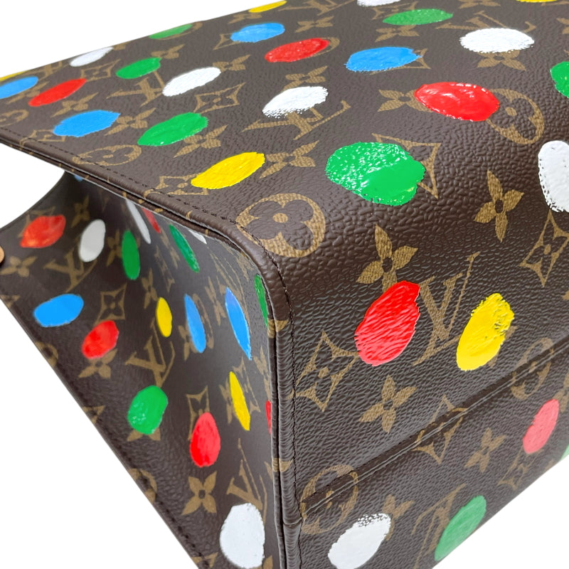 ルイ・ヴィトン LOUIS VUITTON オンザゴーMM 草間彌生コラボ M46379 ブラウン モノグラム・キャンバス/レザー レディース トートバッグ
