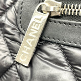シャネル CHANEL ココクーントートPM A48610　24番台 ブラック×シルバー金具 ナイロン レディース ハンドバッグ