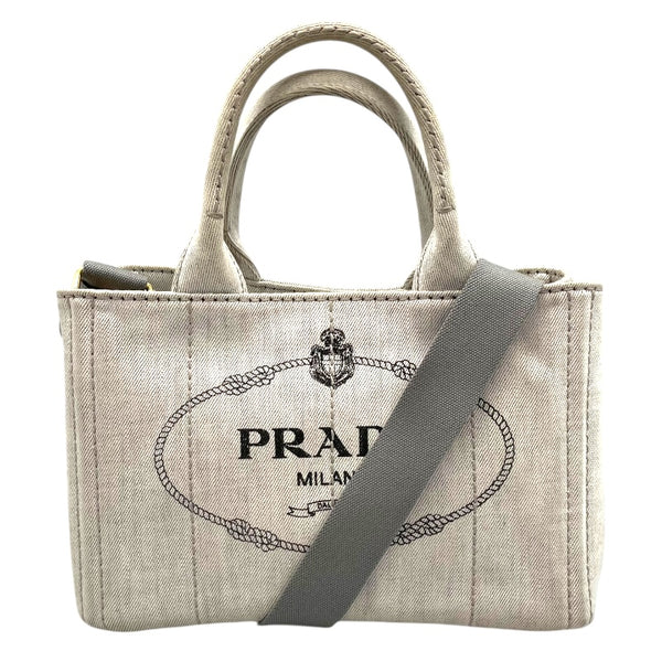 プラダ PRADA カナパSS 1BG439 グレー デニム レディース ショルダーバッグ