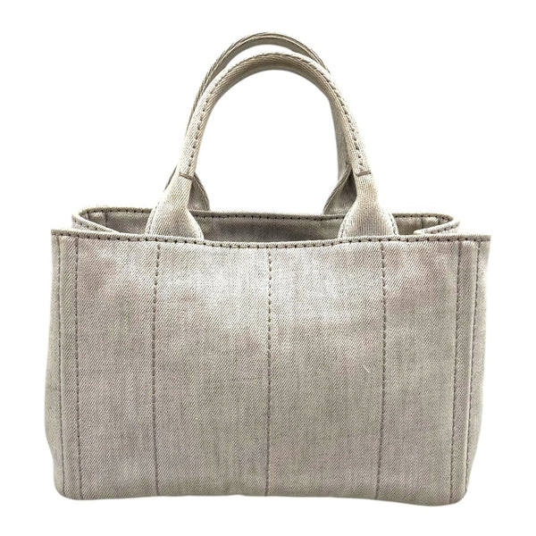 プラダ PRADA カナパSS 1BG439 グレー デニム レディース ショルダーバッグ
