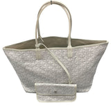 ゴヤール GOYARD サンルイPM ホワイト ゴヤールディンキャンバス レディース トートバッグ