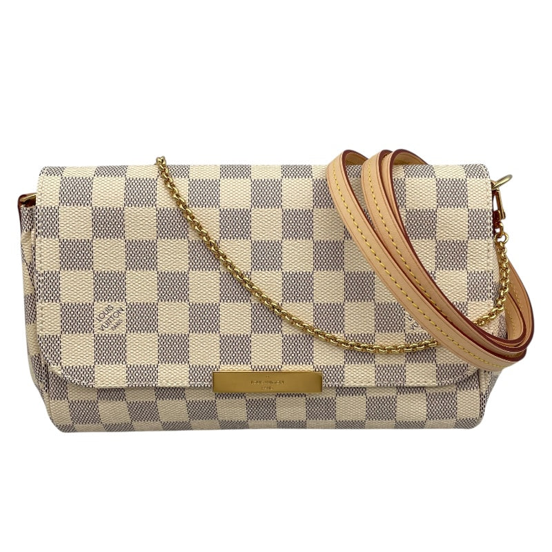 ルイ・ヴィトン LOUIS VUITTON フェイボリットMM N41275 ホワイト ダミエアズール レディース ショルダーバッグ