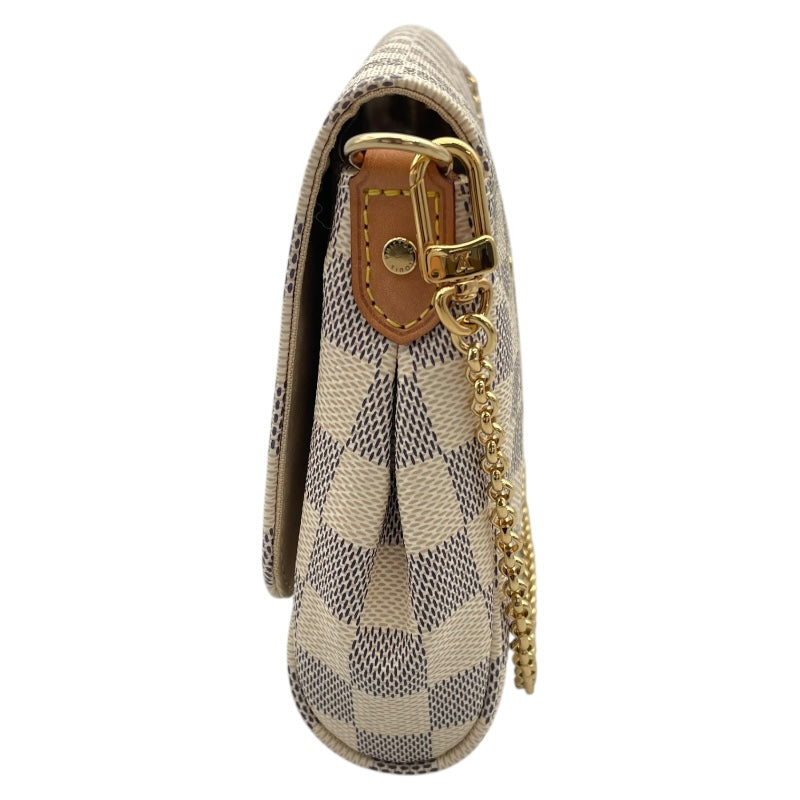 ルイ・ヴィトン LOUIS VUITTON フェイボリットMM N41275 ホワイト ダミエアズール レディース ショルダーバッグ