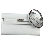 エルメス HERMES ケリーロングトゥ―ゴー B刻印 ブルーブリュム シェーブル レディース ショルダーバッグ