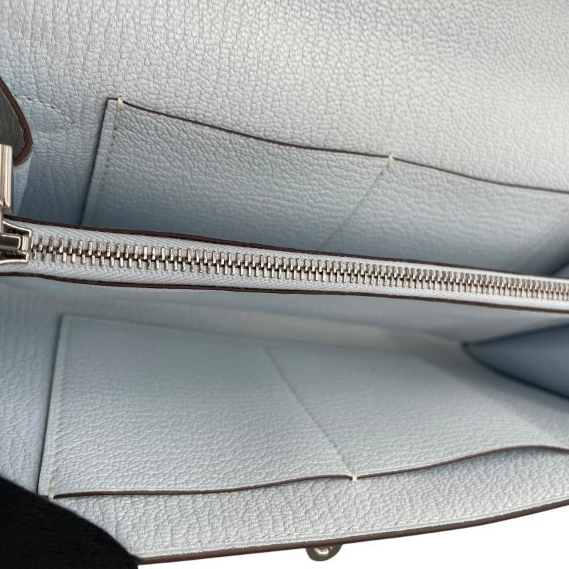 エルメス HERMES ケリーロングトゥ―ゴー B刻印 ブルーブリュム シェーブル レディース ショルダーバッグ