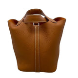 エルメス HERMES ピコタンロックPM W刻 ゴールド/SV金具 トリヨン レディース ハンドバッグ