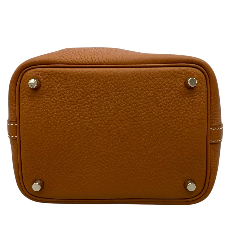 エルメス HERMES ピコタンロックPM W刻 ゴールド/SV金具 トリヨン レディース ハンドバッグ