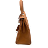 エルメス HERMES ケリー25 内縫い W刻 ゴールド/SV金具 トゴ レディース ショルダーバッグ