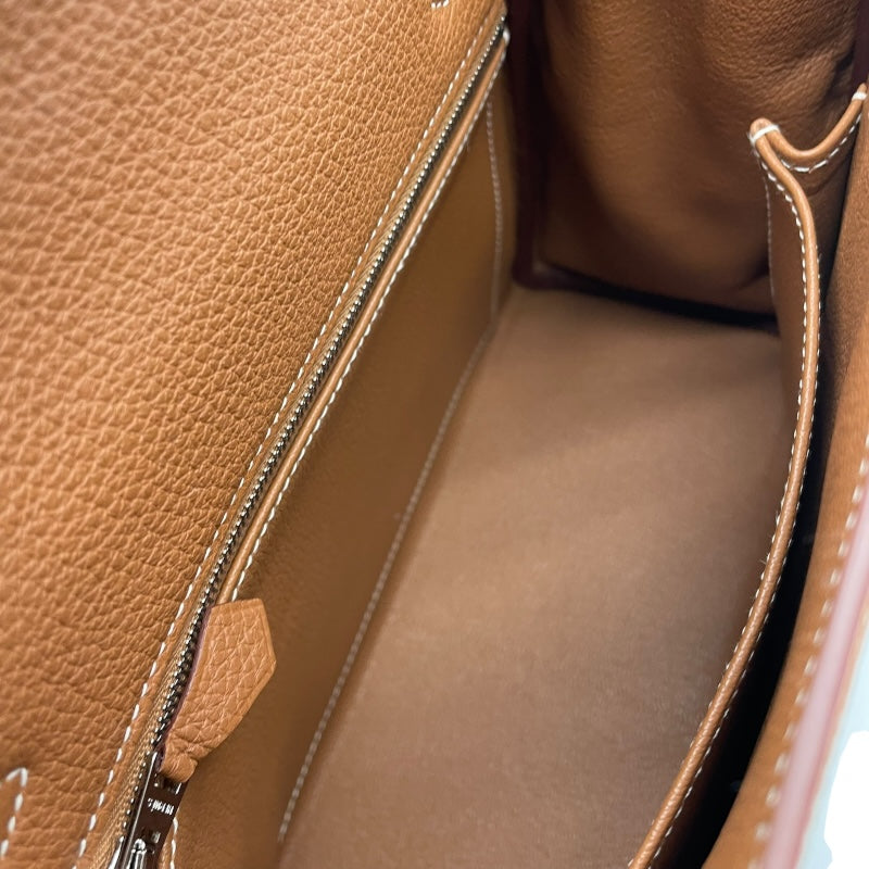 エルメス HERMES ケリー25 内縫い W刻 ゴールド/SV金具 トゴ レディース ショルダーバッグ