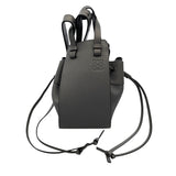 ロエベ LOEWE ハンモック ドローストリングス ミニ 62212 グレー カーフレザー レディース ショルダーバッグ