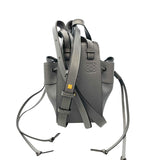 ロエベ LOEWE ハンモック ドローストリングス ミニ 62212 グレー カーフレザー レディース ショルダーバッグ