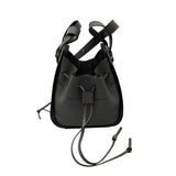 ロエベ LOEWE ハンモック ドローストリングス ミニ 62212 グレー カーフレザー レディース ショルダーバッグ