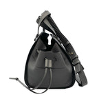 ロエベ LOEWE ハンモック ドローストリングス ミニ 62212 グレー カーフレザー レディース ショルダーバッグ