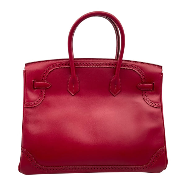 エルメス HERMES バーキン35　ギリーズ □P刻印 ルビー/GD金具 タデラクト レディース ハンドバッグ