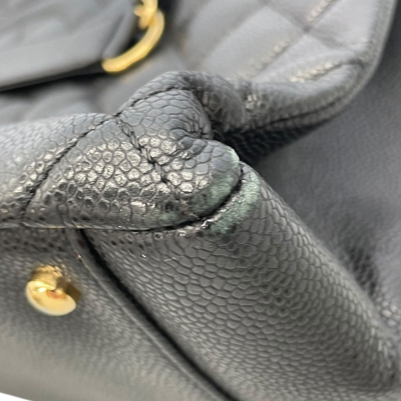 シャネル CHANEL GSTトートバッグ ブラック キャビアスキン レディース トートバッグ