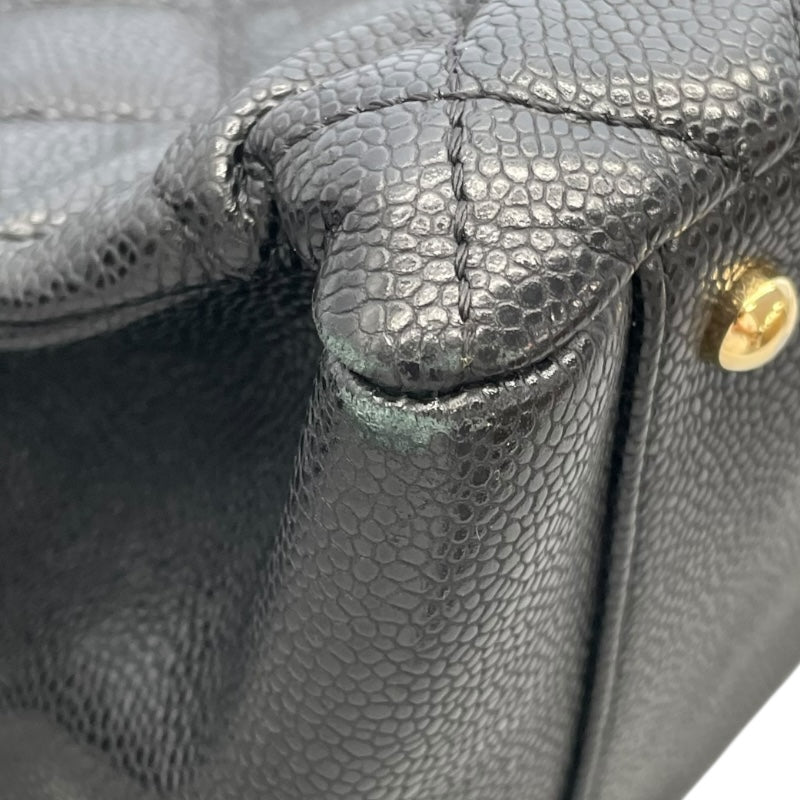シャネル CHANEL GSTトートバッグ ブラック キャビアスキン レディース トートバッグ