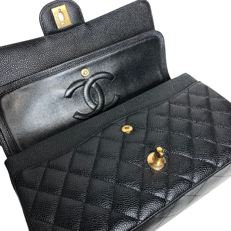 シャネル CHANEL マトラッセ25 A01112 ブラック ゴールド金具 キャビアスキン レディース ショルダーバッグ